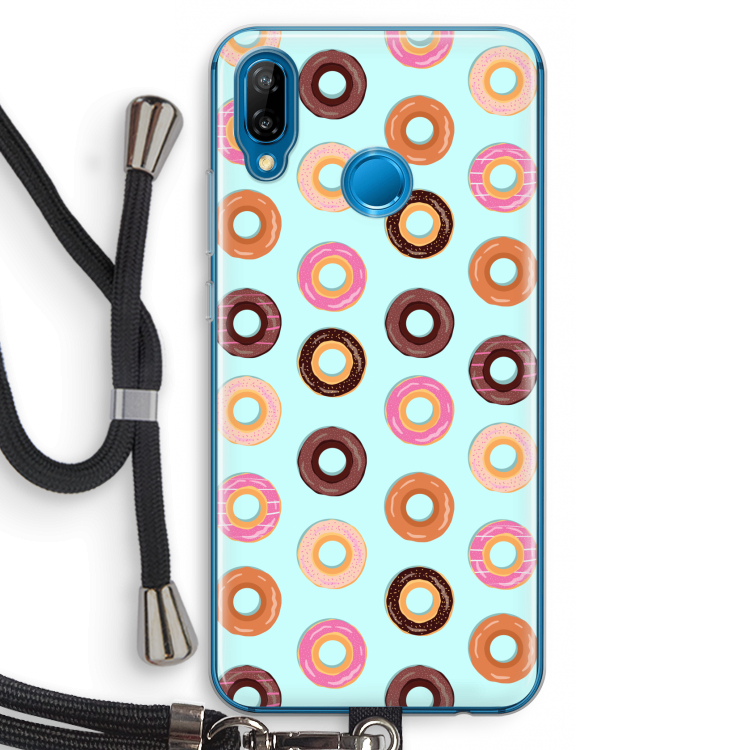 Donuts: Huawei P20 Lite Transparant Hoesje met koord
