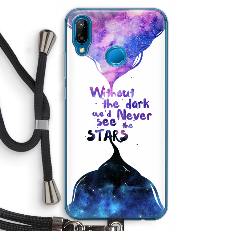 Stars quote: Huawei P20 Lite Transparant Hoesje met koord