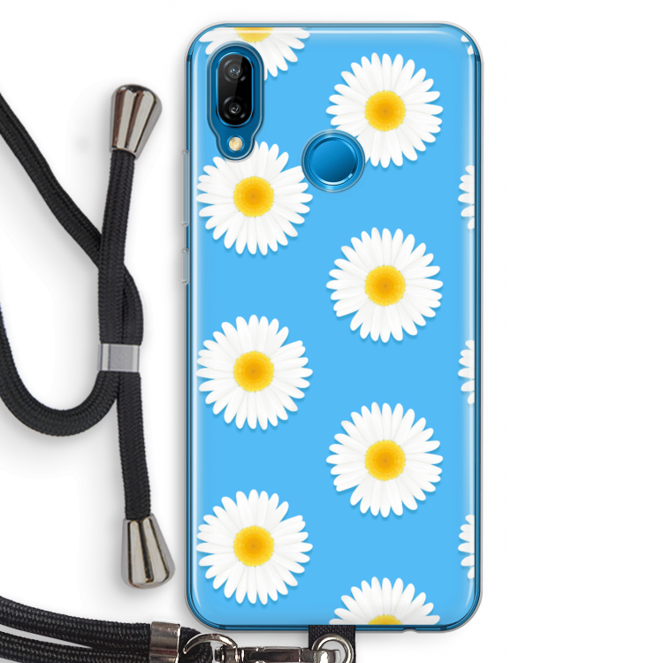Margrietjes: Huawei P20 Lite Transparant Hoesje met koord