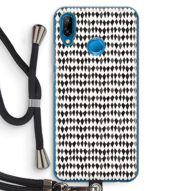 Crazy shapes: Huawei P20 Lite Transparant Hoesje met koord