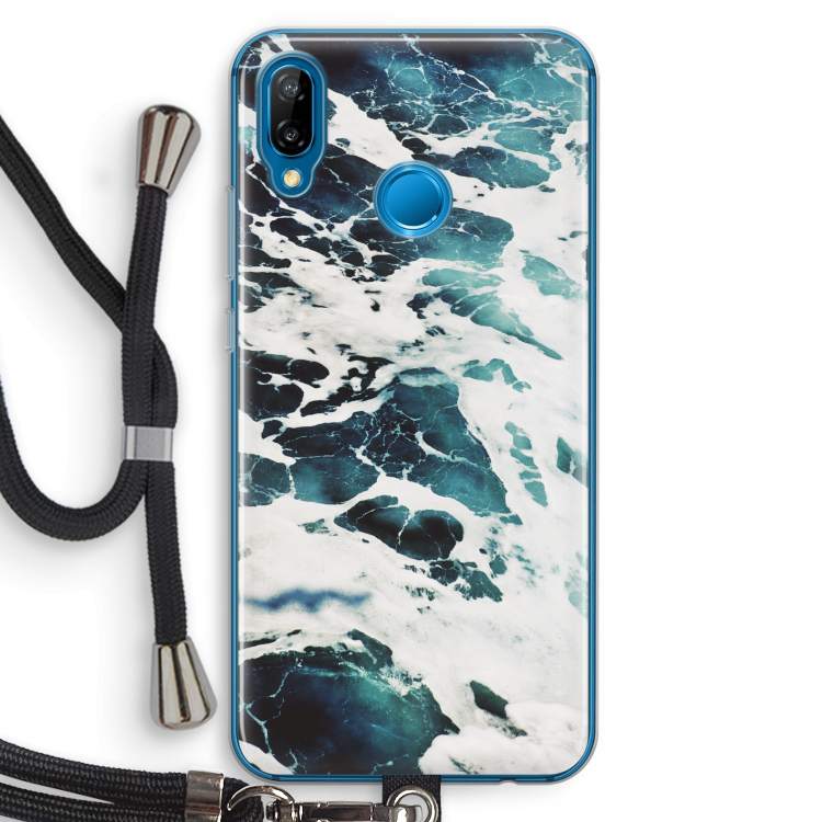 Golven: Huawei P20 Lite Transparant Hoesje met koord