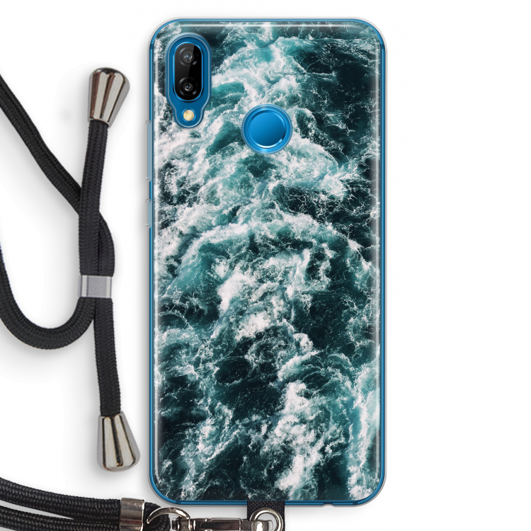 Zee golf: Huawei P20 Lite Transparant Hoesje met koord