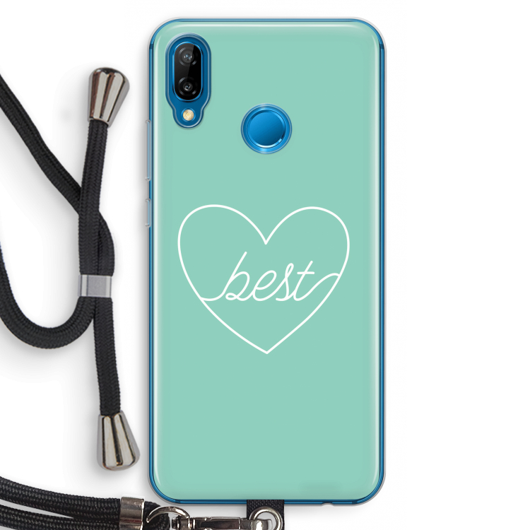 Best heart pastel: Huawei P20 Lite Transparant Hoesje met koord