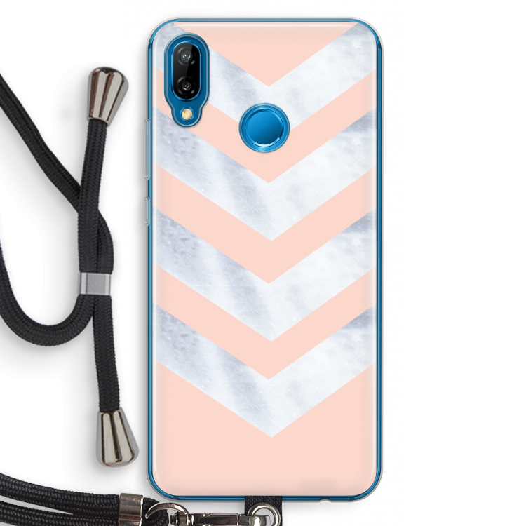Marmeren pijlen: Huawei P20 Lite Transparant Hoesje met koord