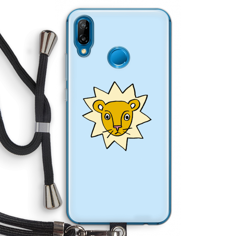 Kleine leeuw: Huawei P20 Lite Transparant Hoesje met koord