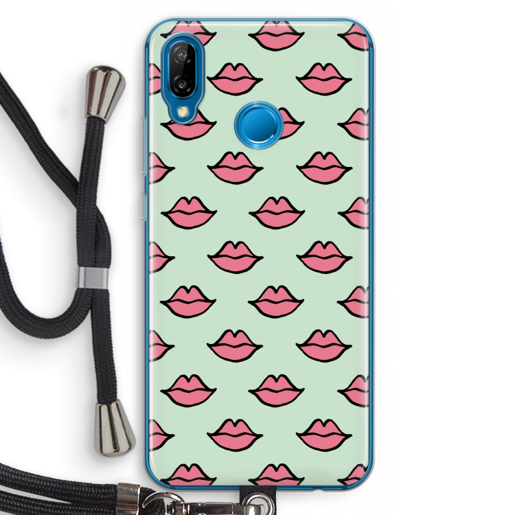 Lipjes: Huawei P20 Lite Transparant Hoesje met koord