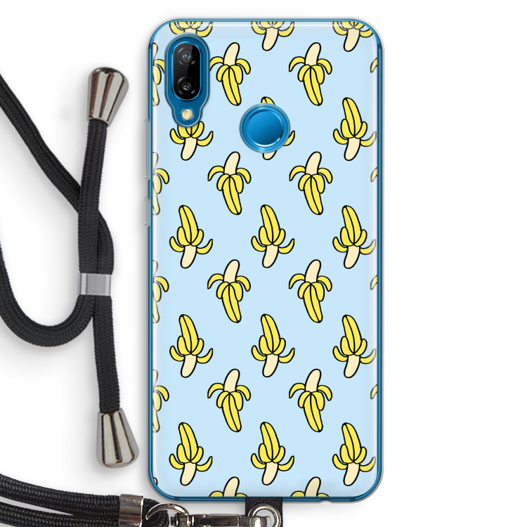 Bananas: Huawei P20 Lite Transparant Hoesje met koord
