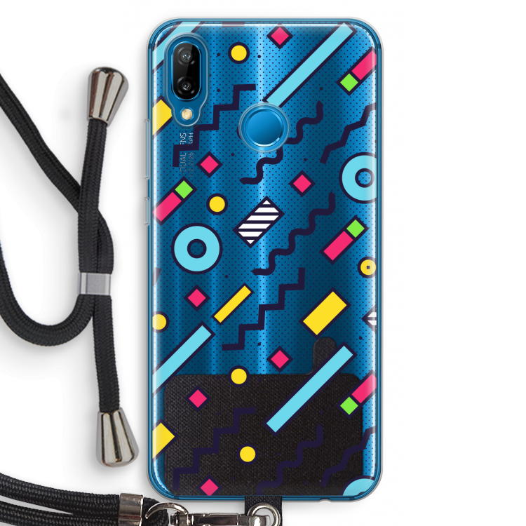 8-bit N°8: Huawei P20 Lite Transparant Hoesje met koord