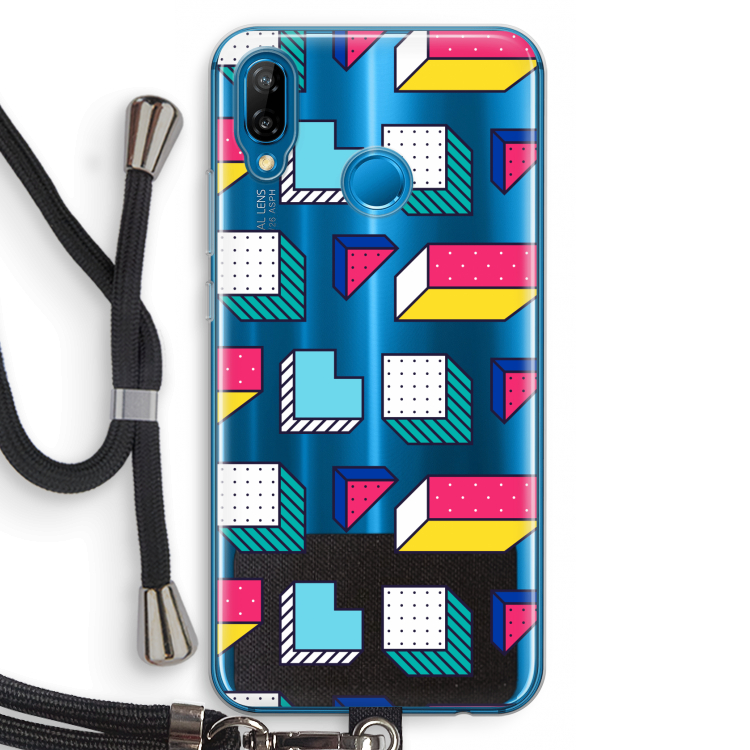 8-bit N°7: Huawei P20 Lite Transparant Hoesje met koord