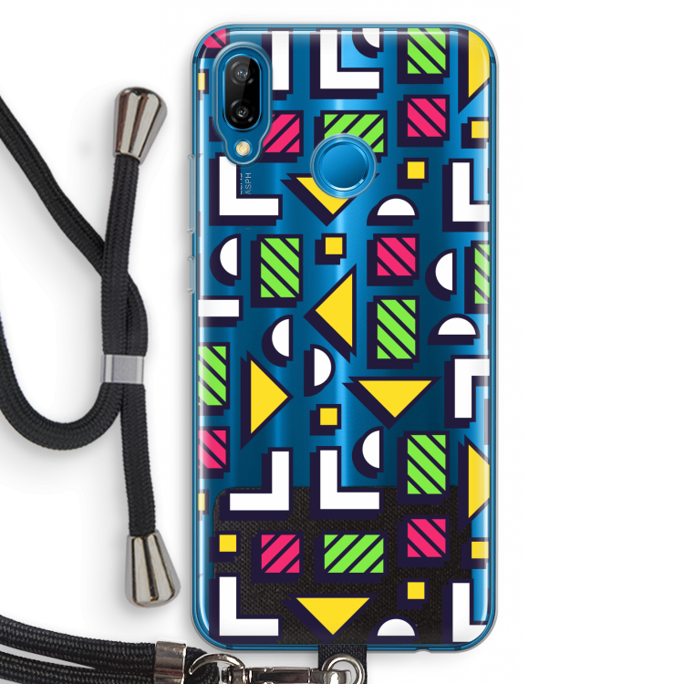 8-bit N°4: Huawei P20 Lite Transparant Hoesje met koord