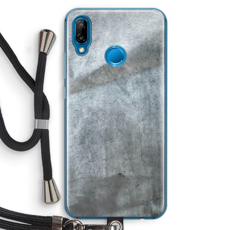 Grey Stone: Huawei P20 Lite Transparant Hoesje met koord