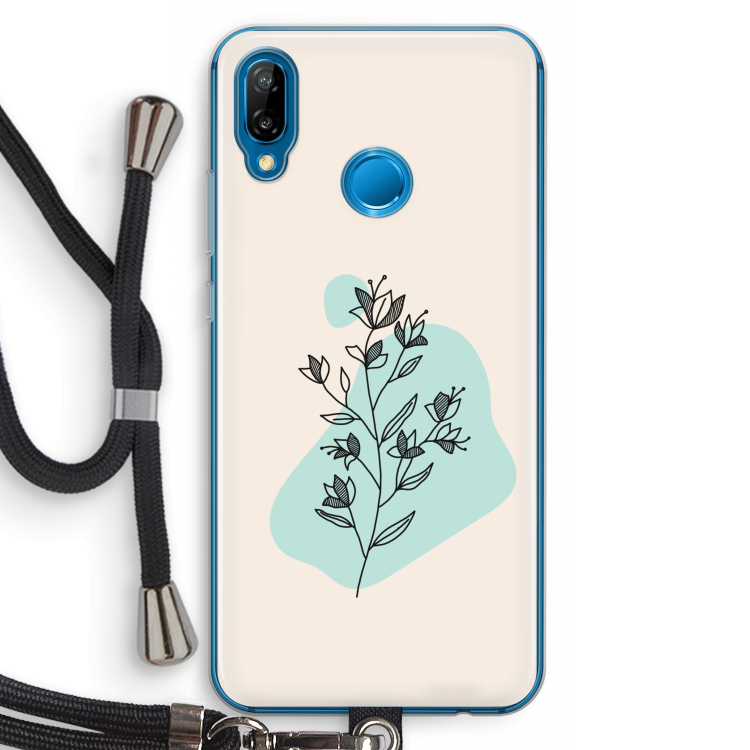 Violets are blue: Huawei P20 Lite Transparant Hoesje met koord