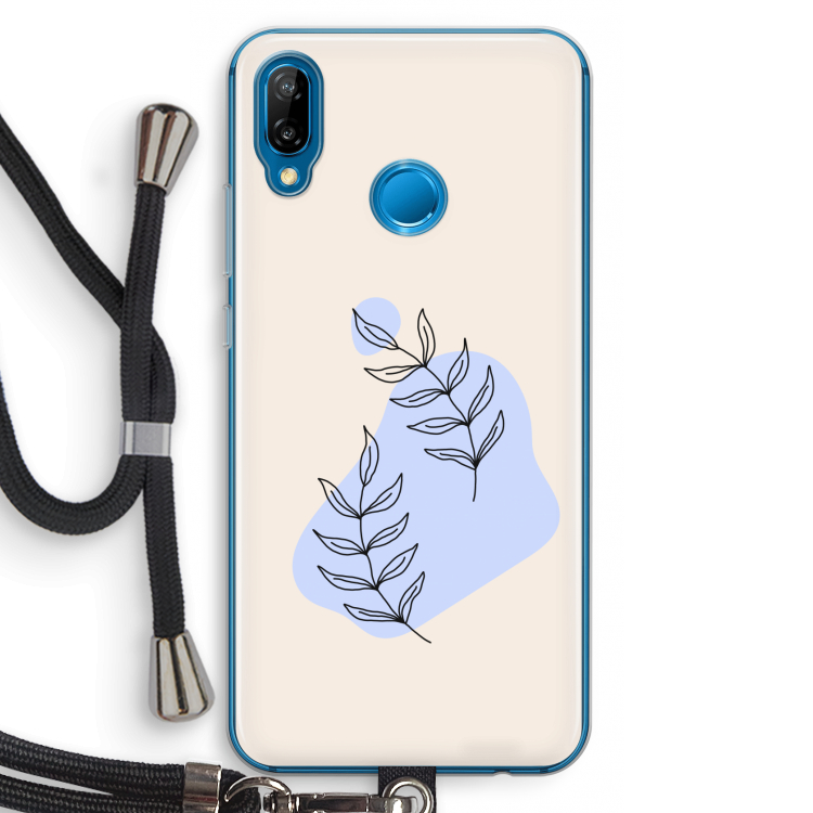 Leaf me if you can: Huawei P20 Lite Transparant Hoesje met koord