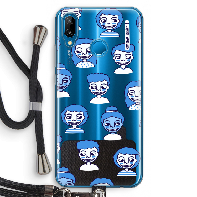 Gezichtjes: Huawei P20 Lite Transparant Hoesje met koord