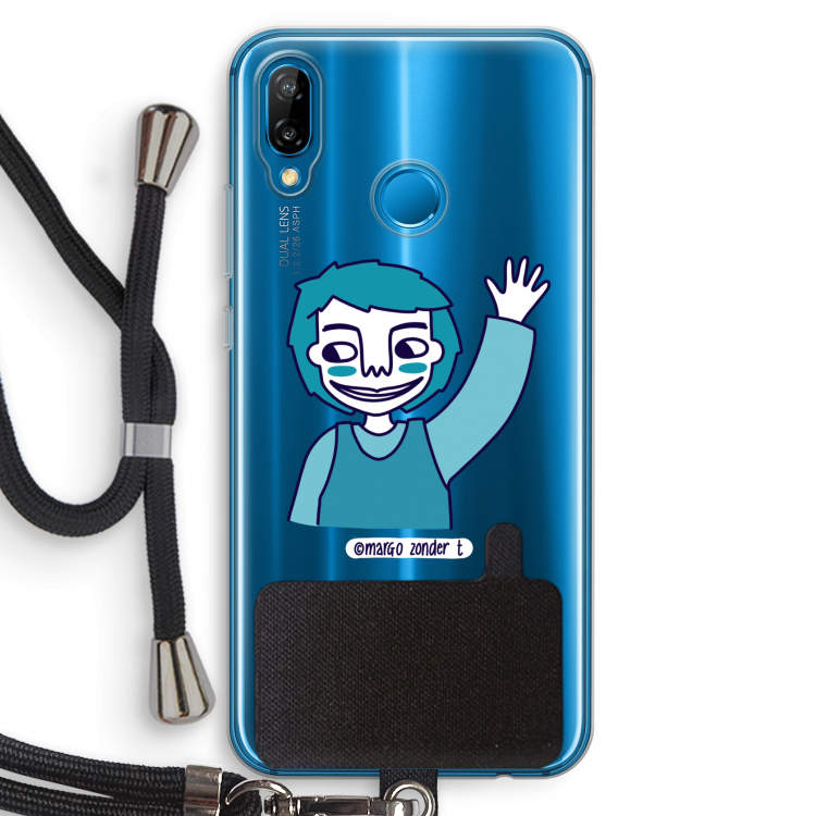 Zwaai: Huawei P20 Lite Transparant Hoesje met koord