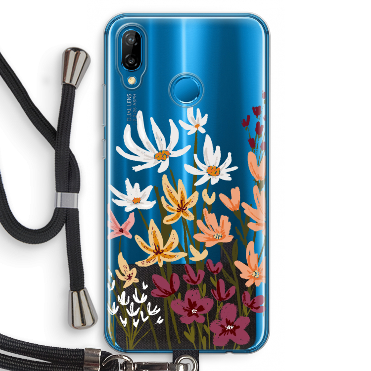 Painted wildflowers: Huawei P20 Lite Transparant Hoesje met koord