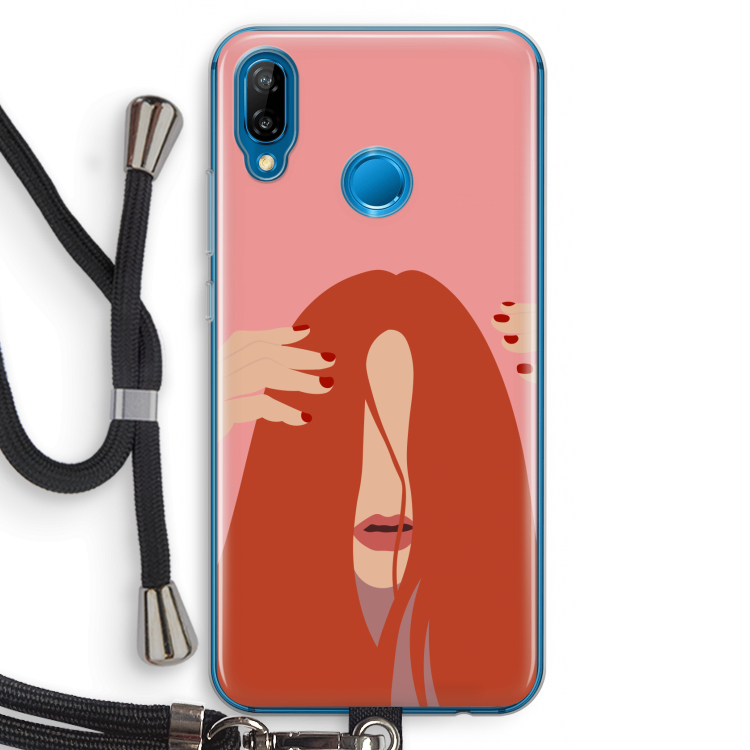 Woke up like this: Huawei P20 Lite Transparant Hoesje met koord