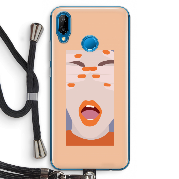 Surprise: Huawei P20 Lite Transparant Hoesje met koord
