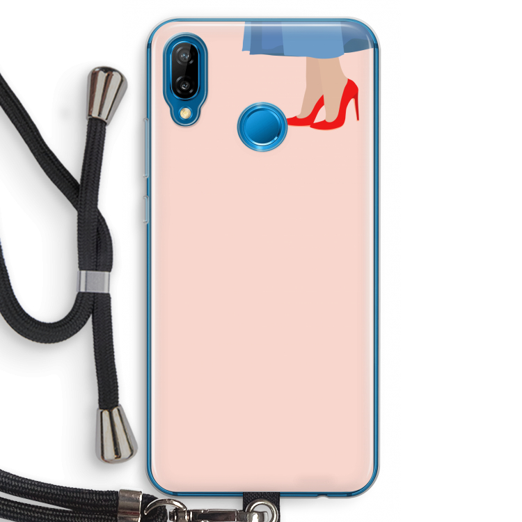 High heels: Huawei P20 Lite Transparant Hoesje met koord