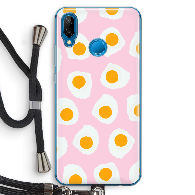 Dancing eggs: Huawei P20 Lite Transparant Hoesje met koord