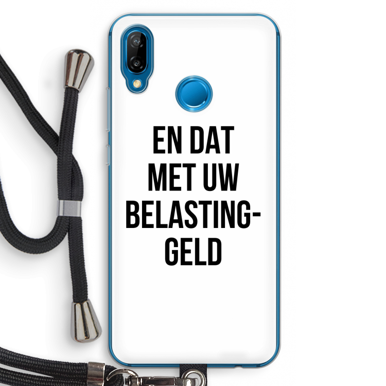Belastinggeld: Huawei P20 Lite Transparant Hoesje met koord