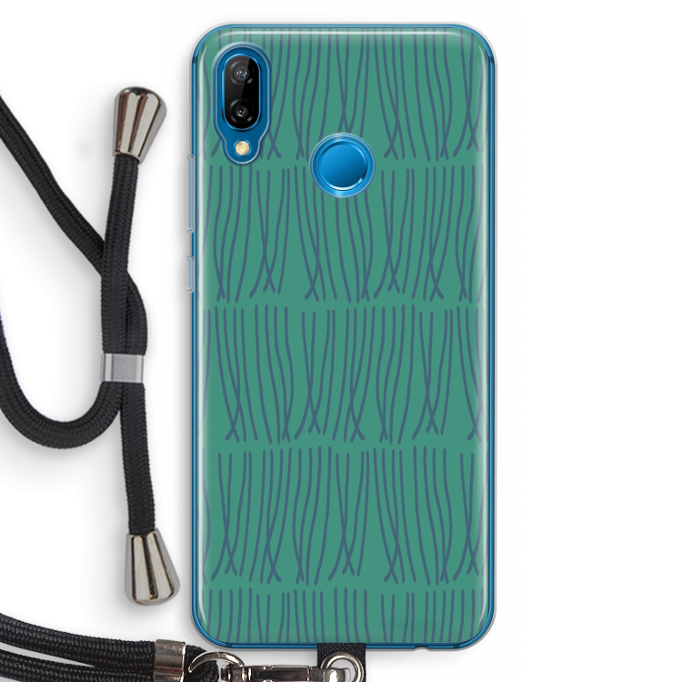 Swirls: Huawei P20 Lite Transparant Hoesje met koord