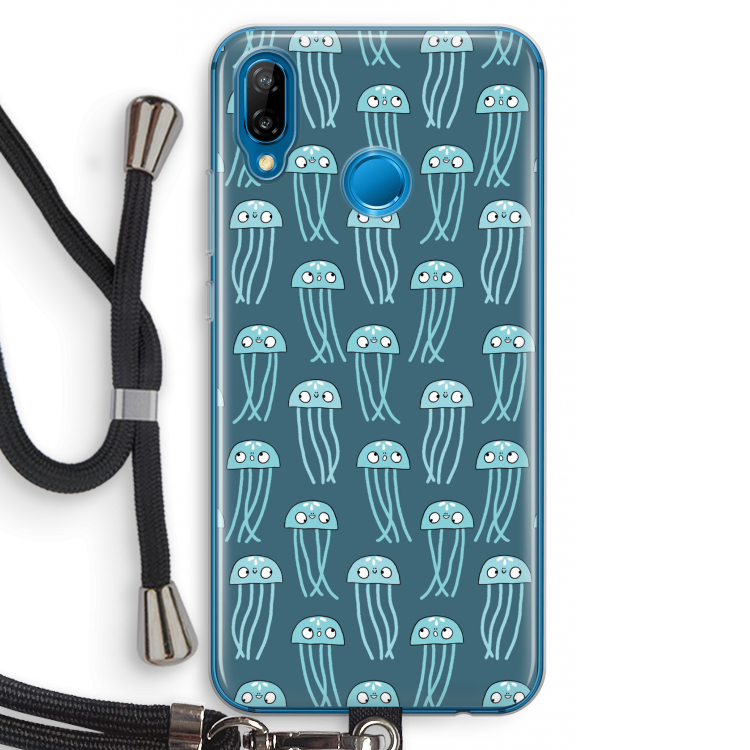 Kwallie: Huawei P20 Lite Transparant Hoesje met koord