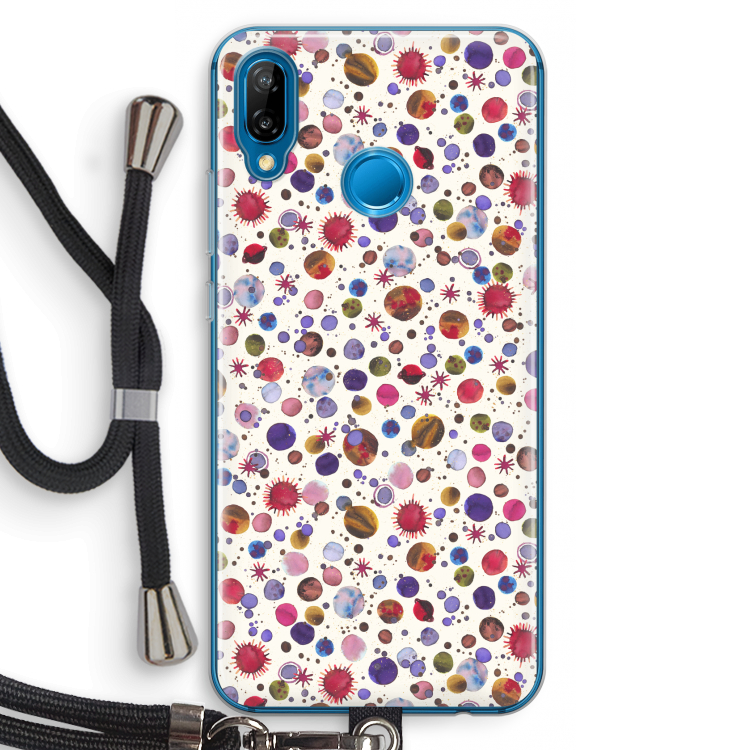 Planets Space: Huawei P20 Lite Transparant Hoesje met koord
