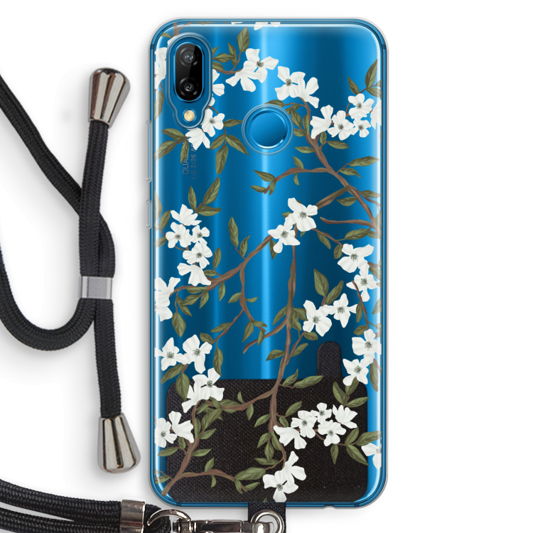 Blossoming spring: Huawei P20 Lite Transparant Hoesje met koord