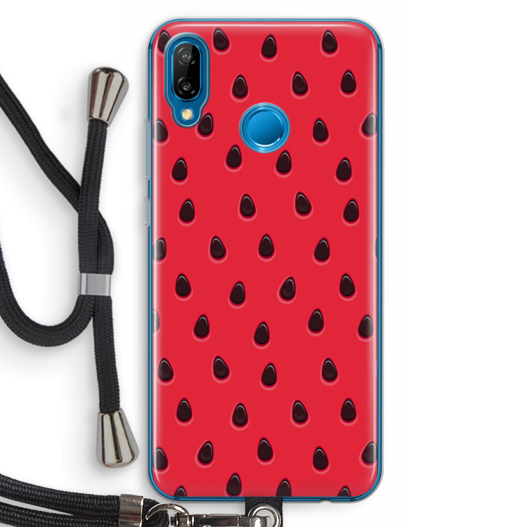 Watermelon: Huawei P20 Lite Transparant Hoesje met koord
