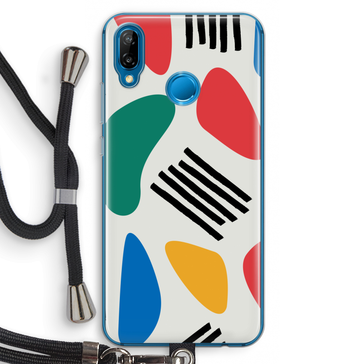 Illustratieve pop 1: Huawei P20 Lite Transparant Hoesje met koord