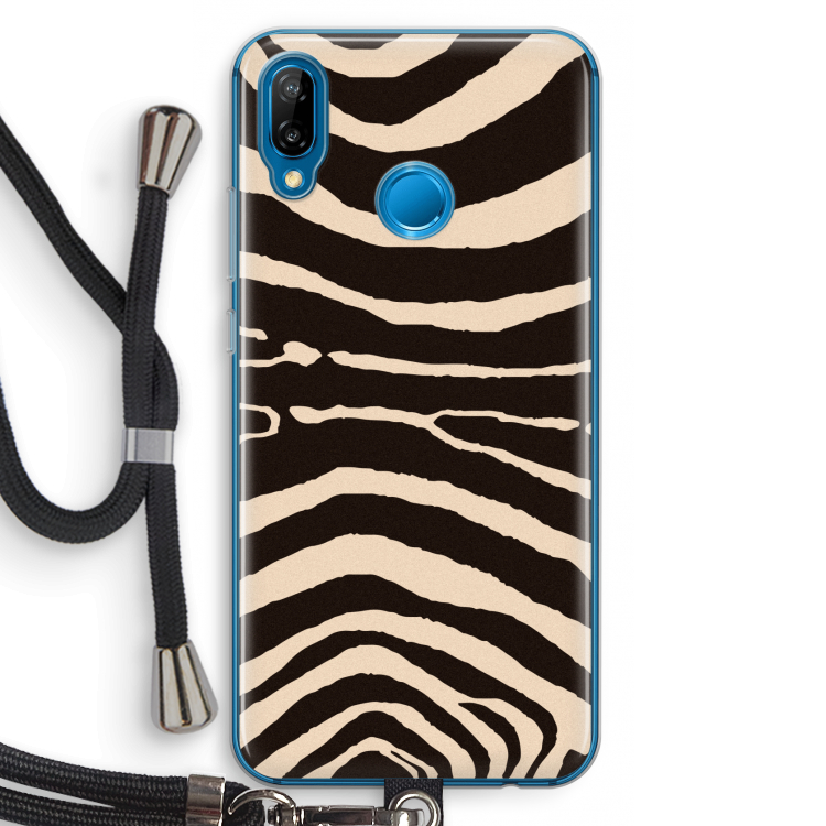 Arizona Zebra: Huawei P20 Lite Transparant Hoesje met koord