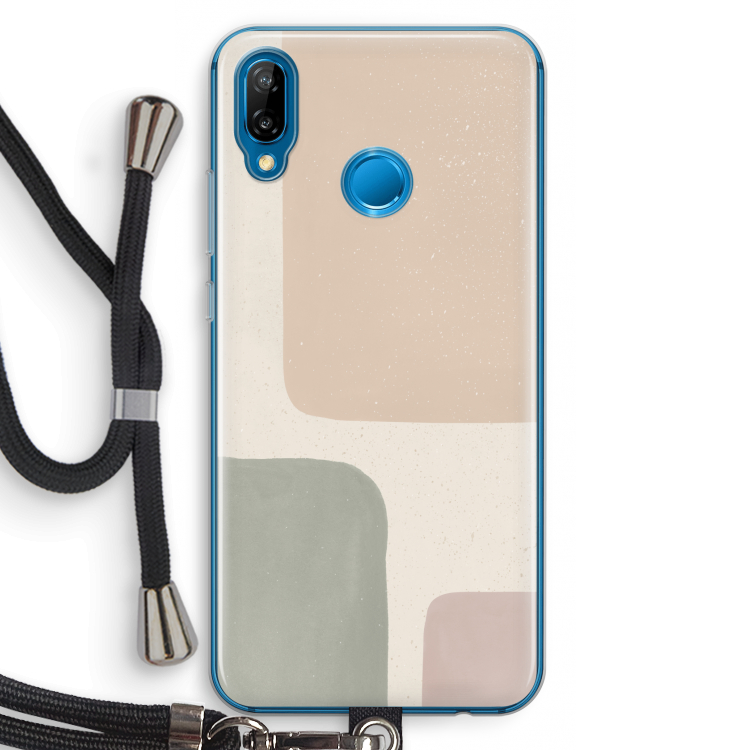 Geo #7: Huawei P20 Lite Transparant Hoesje met koord