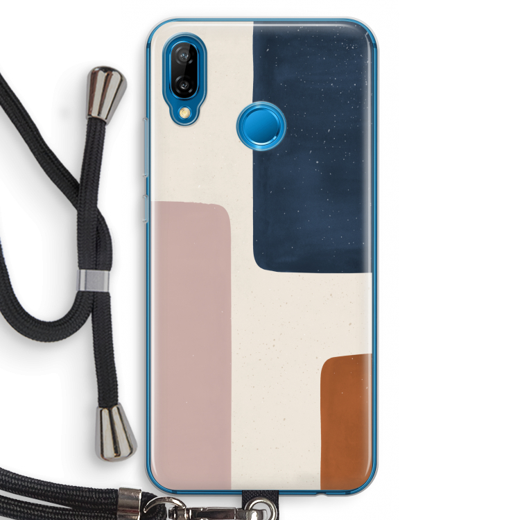Geo #5: Huawei P20 Lite Transparant Hoesje met koord