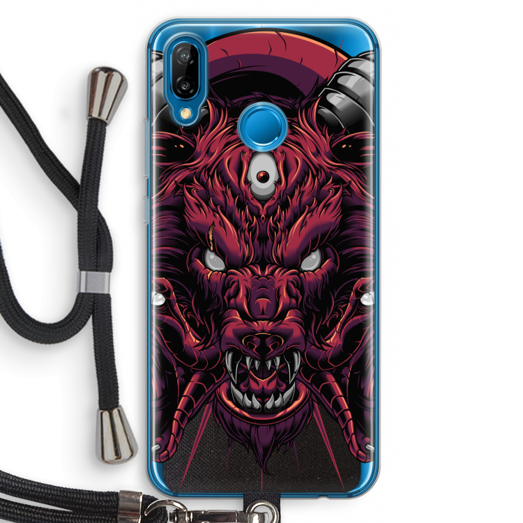 Hell Hound and Serpents: Huawei P20 Lite Transparant Hoesje met koord