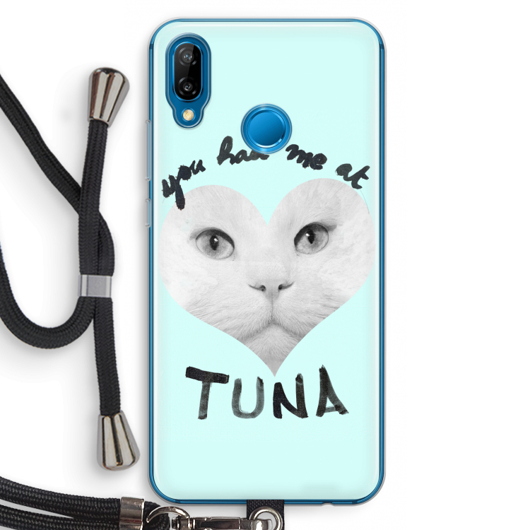 You had me at tuna: Huawei P20 Lite Transparant Hoesje met koord