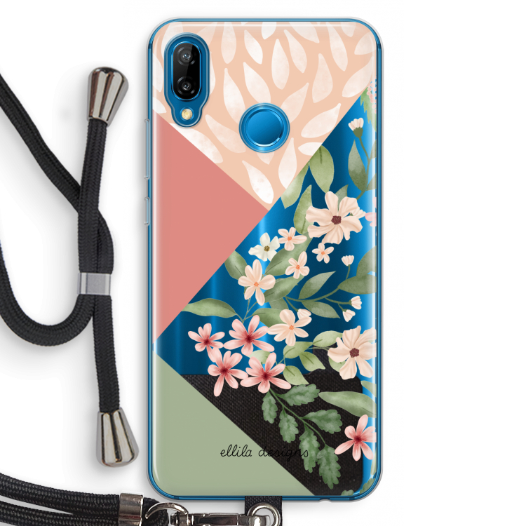 Sweet heaven geometrics: Huawei P20 Lite Transparant Hoesje met koord