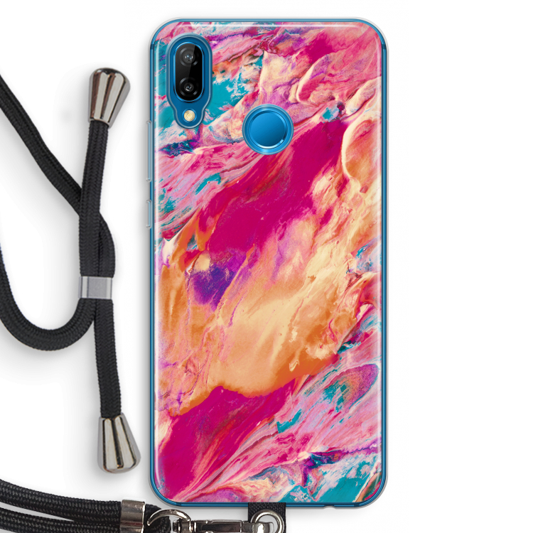 Pastel Echoes: Huawei P20 Lite Transparant Hoesje met koord