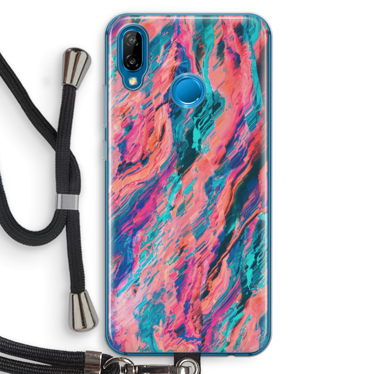 Electric Times: Huawei P20 Lite Transparant Hoesje met koord
