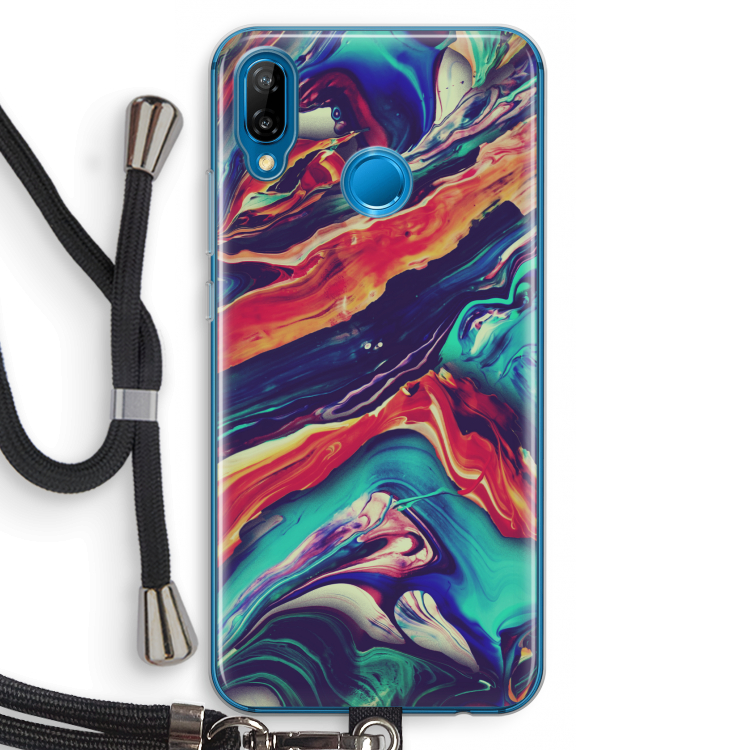 Chameleon Sun: Huawei P20 Lite Transparant Hoesje met koord