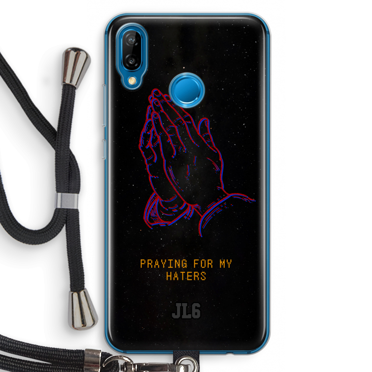 Praying For My Haters: Huawei P20 Lite Transparant Hoesje met koord