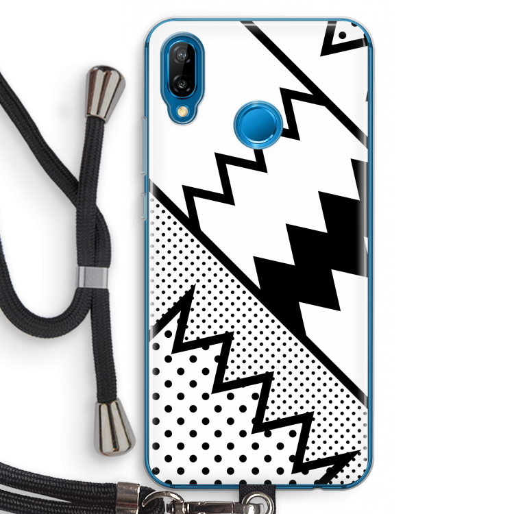 Pop Art #5: Huawei P20 Lite Transparant Hoesje met koord
