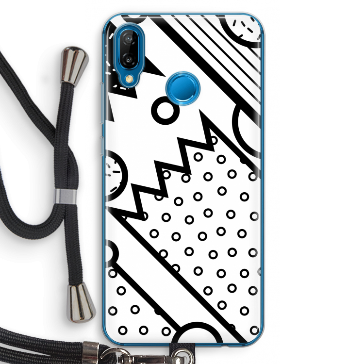 Pop Art #4: Huawei P20 Lite Transparant Hoesje met koord