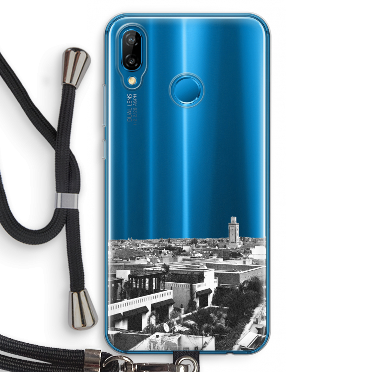 Marrakech Skyline : Huawei P20 Lite Transparant Hoesje met koord