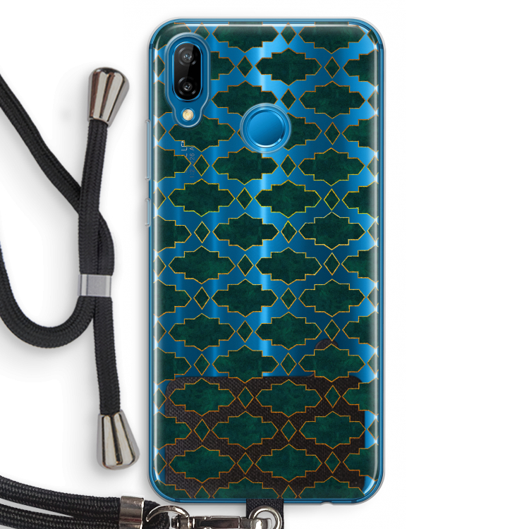Moroccan tiles: Huawei P20 Lite Transparant Hoesje met koord