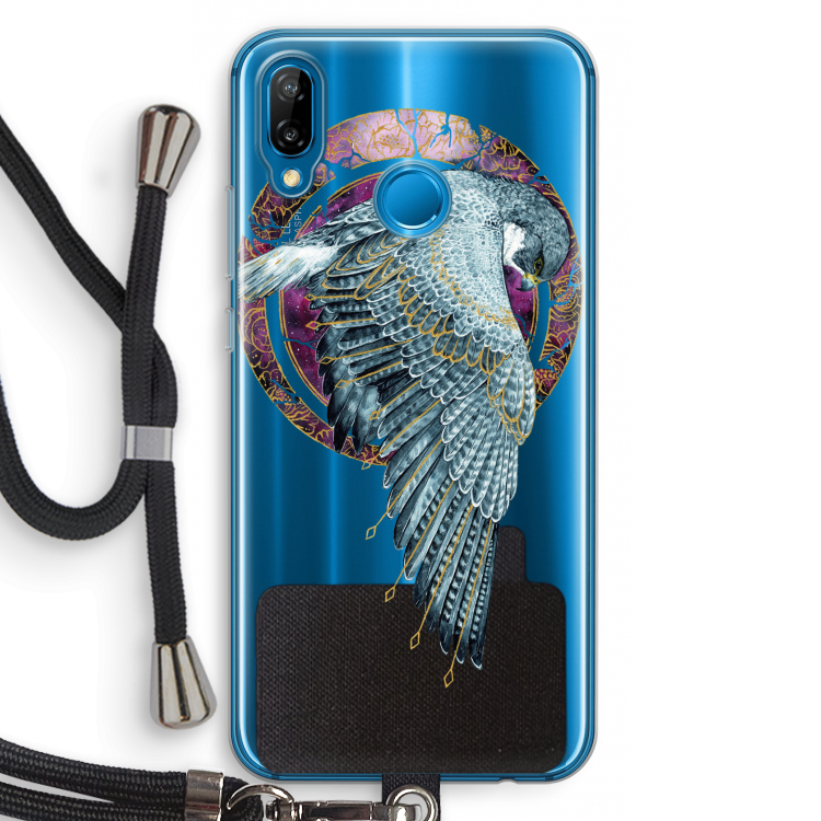Golden Falcon: Huawei P20 Lite Transparant Hoesje met koord