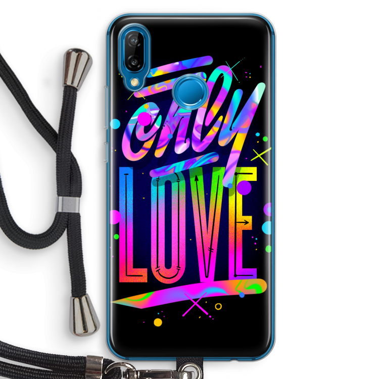 Only Love: Huawei P20 Lite Transparant Hoesje met koord