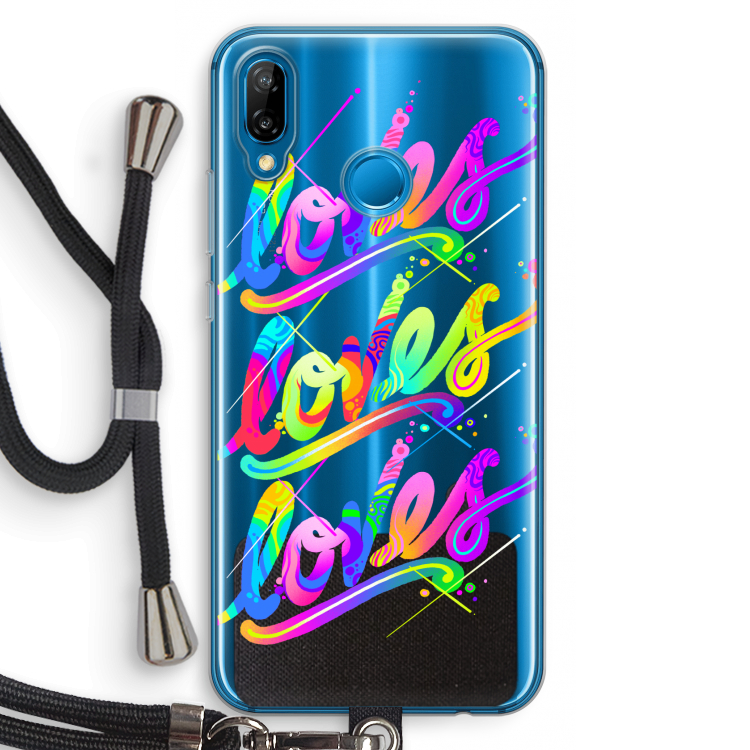 Loves: Huawei P20 Lite Transparant Hoesje met koord