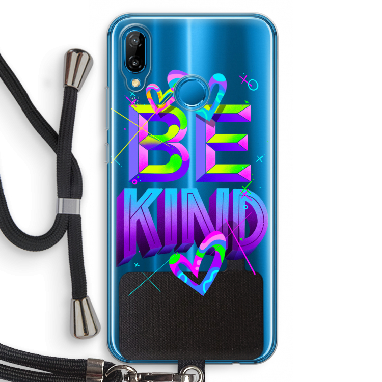 Be Kind: Huawei P20 Lite Transparant Hoesje met koord