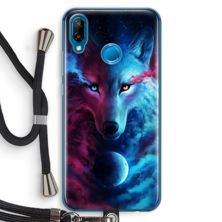 Where Light And Dark Meet: Huawei P20 Lite Transparant Hoesje met koord